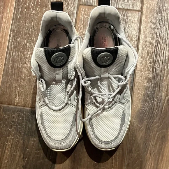 Michael Kors White and Gray Women's Sneakers - Picture 3 of 9